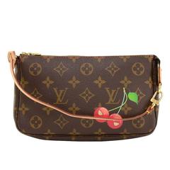 Louis Vuitton Pochette Accessories Cherry Monogram Canvas Bag Limited Edition