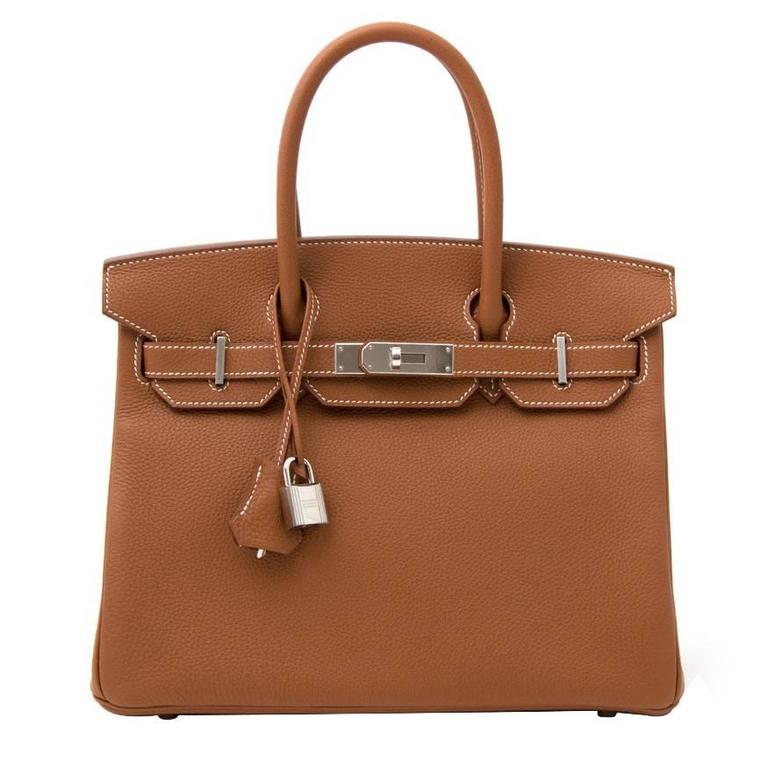 Hermes Birkin 30 PHW Handbag