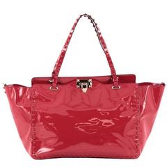 Valentino Rockstud Tote Soft Patent Medium