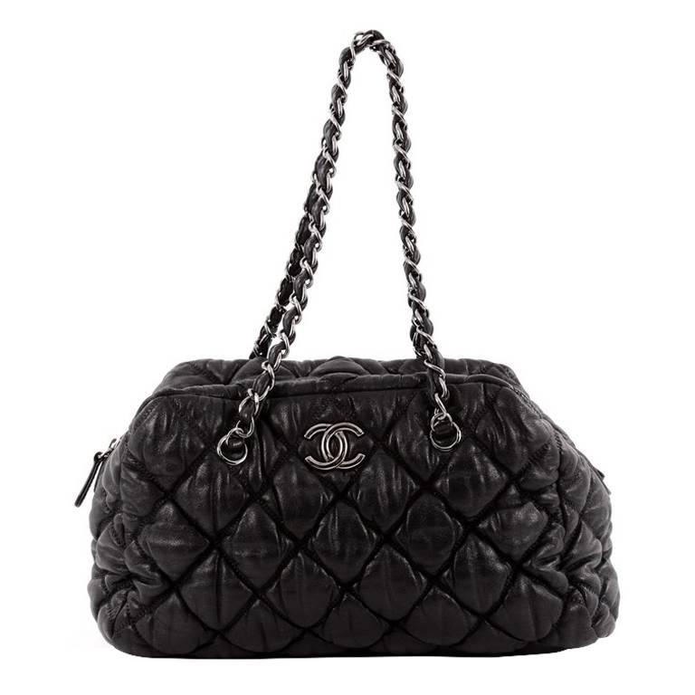 Chanel Bubble Bowler Bag Quilted Lambskin Medium