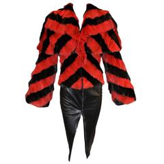 F/W 2009 Alexander McQueen Runway Savage Beauty Museum Fur Jacket Leather Skirt 11