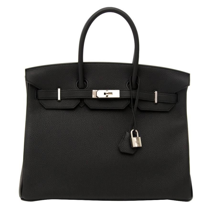 Brand New Hermes Birkin Black Togo 35 PHW