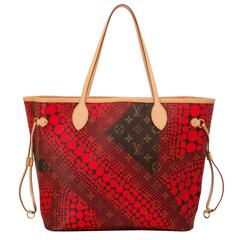 Louis Vuitton Red Monogram Kusama Waves Neverfull MM