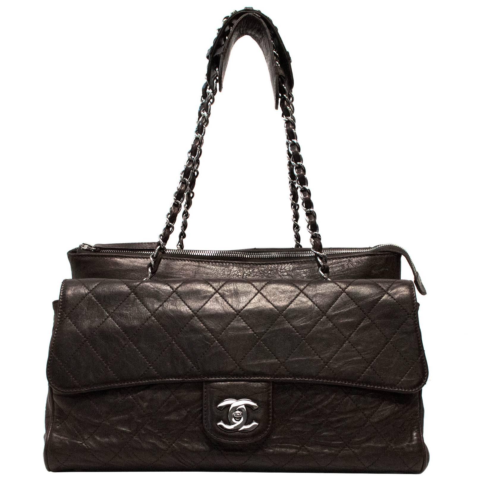 Chanel Dark Brown Gladstone Bag For Sale