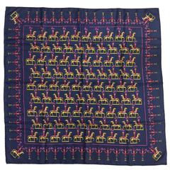 1987 Hermes Les Artificiers Silk Twill Carre by Michel Duchene Never Worn 7