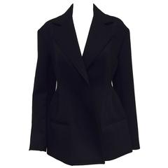 NWT Celine Black Wool Blend Architectural Fitted Jacket With No Closure 3