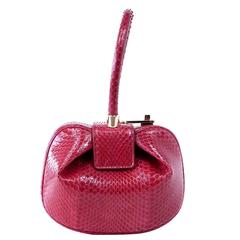 Gabriela Hearst Nina Bag Small Red Snakeskin Limited Edition