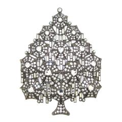 Large Christmas Tree Brooch by Cristobal London