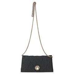 Black Vintage Chanel Quilted Crossbody Bag
