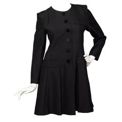 Black Yves Saint Laurent Wool Dress