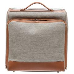 Hermes Ecur and Tan Leather Calèche-Express Carry On Trolley Luggage NEW