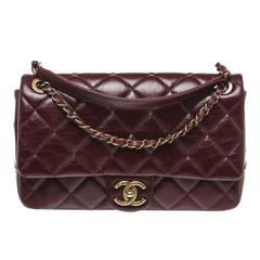 Chanel Burgundy Leather Paris-Salzburg Collection Classic Flap Handbag