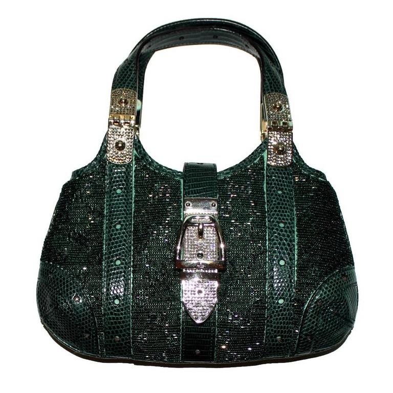 gucci mini crystal gg lizard bag