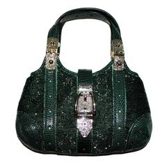 Limited Edition! Gorgeous Gucci GG Monogram Beaded Crystal & Lizard Skin Bag 1