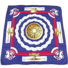 Hermes Collector Rare Silk Scarf Sold only in Air France Planes 90 cm 9