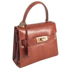 Vintage Finesse la Modele Lizard Hand Bag 2