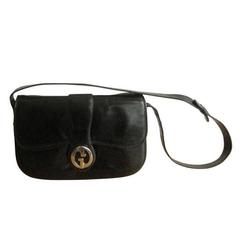 Vintage 1970s Gucci Black Leather Bag