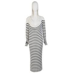 Jean Paul Gultier Striped Hoodie Dress