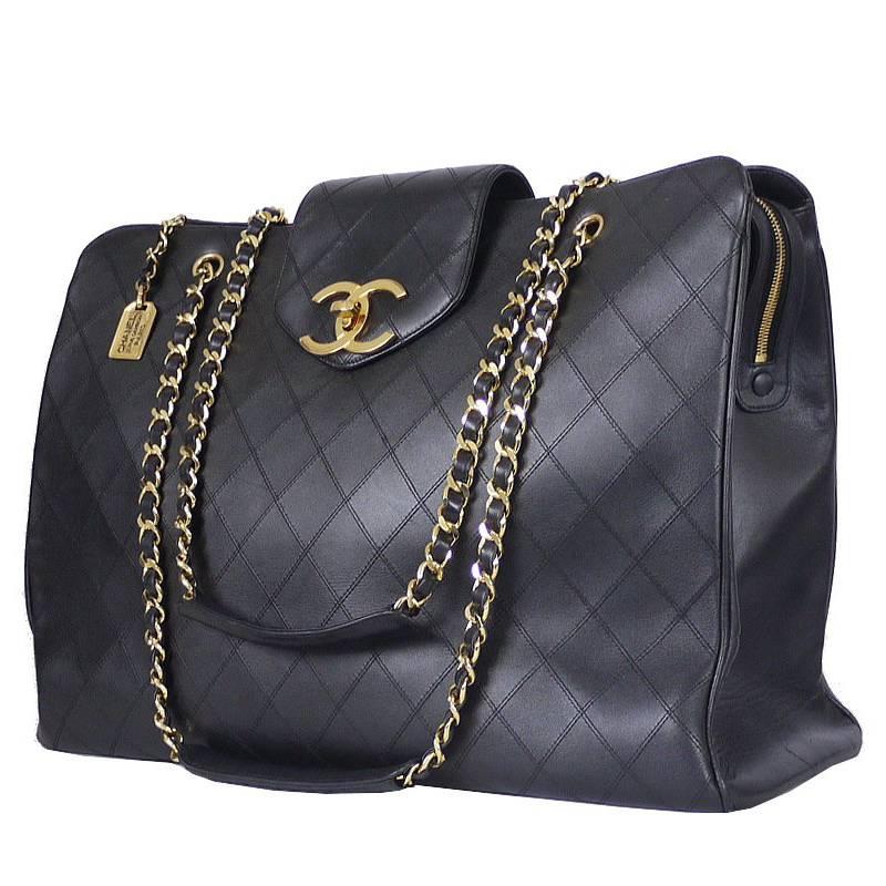 Chanel Overnighter Weekender Shoulder Bag Vintage XL