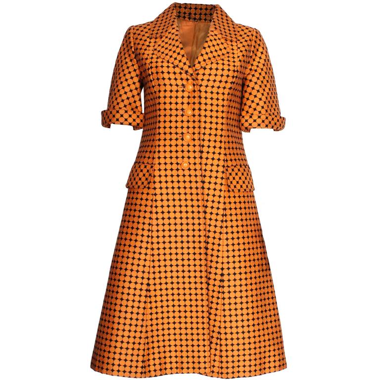 orange dress coat