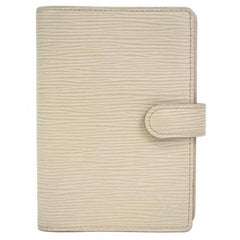 Louis Vuitton Ivory Men's Women's Leather Travel Agenda Planner Notebook Cover