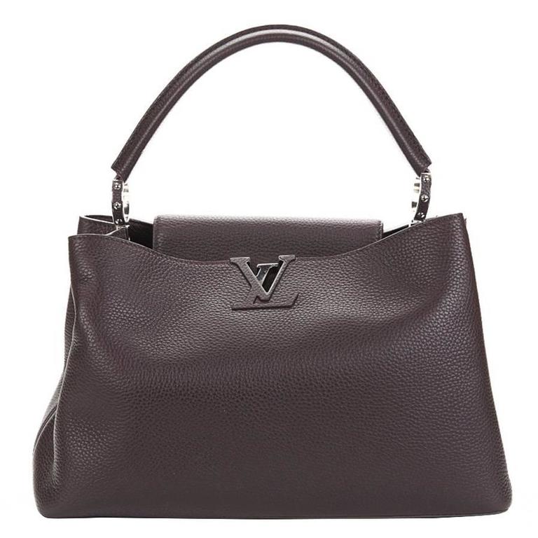 2013 Louis Vuitton Quetsche Taurillon Leather Capucines MM at 1stDibs