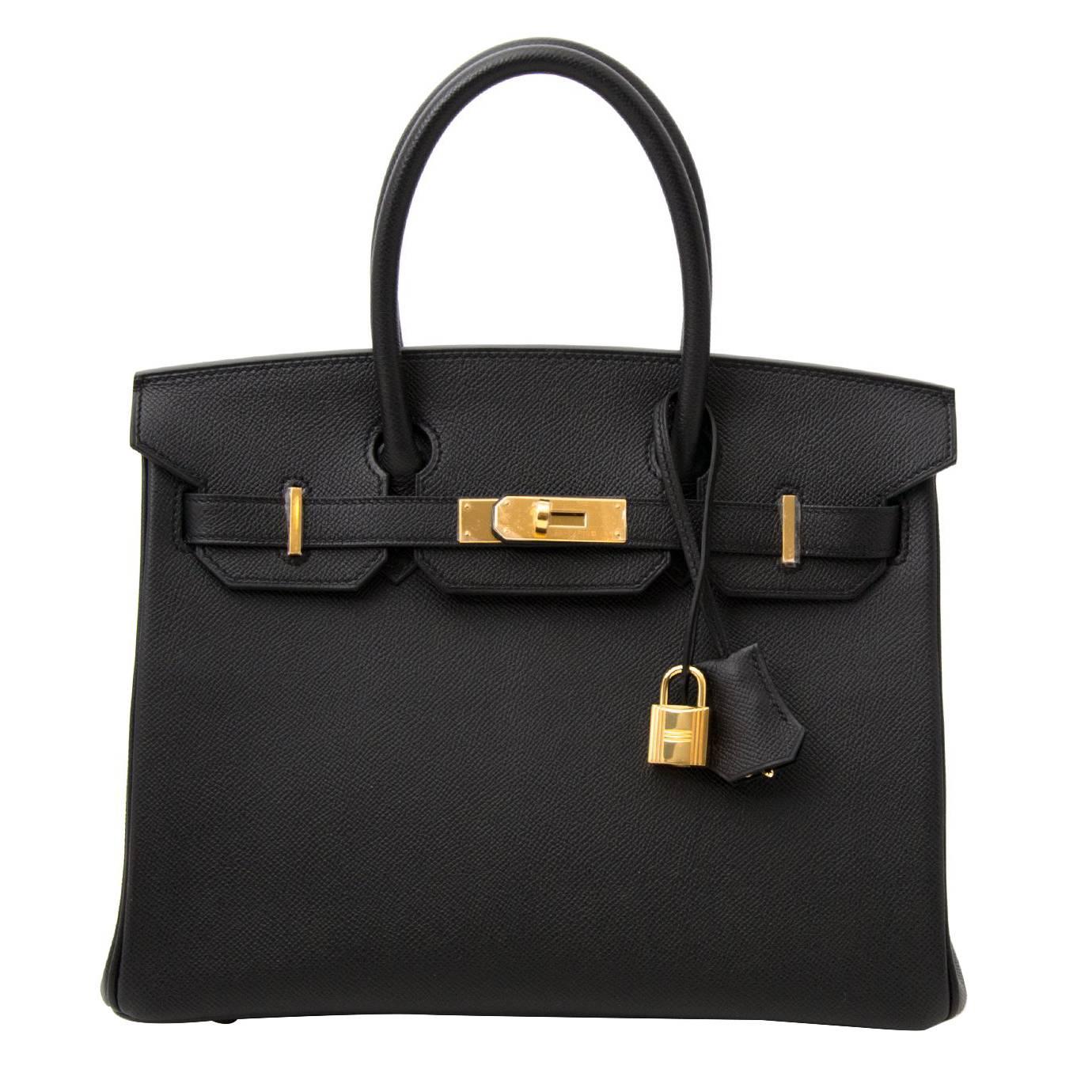 Brand New Hermes Birkin 30 Black Epsom GHW