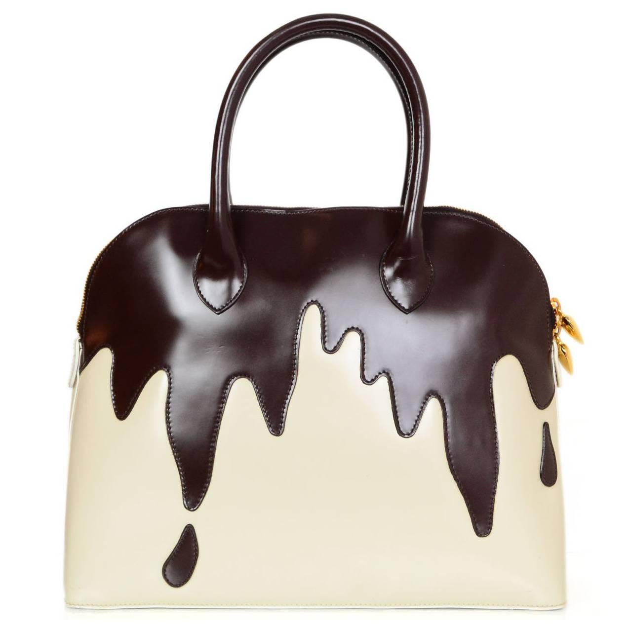 Moschino Vintage Dripping Chocolate Handle Bag 