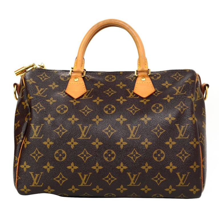 Louis Vuitton Monogram Bandouliere Speedy 30 Bag w/ Strap For Sale at 1stdibs