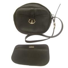Christian Dior Black Saddle Style Shoulder Bag c 1980s 7