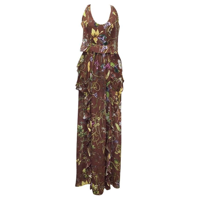 Gucci Floral Maxi Dress For Sale at 1stDibs