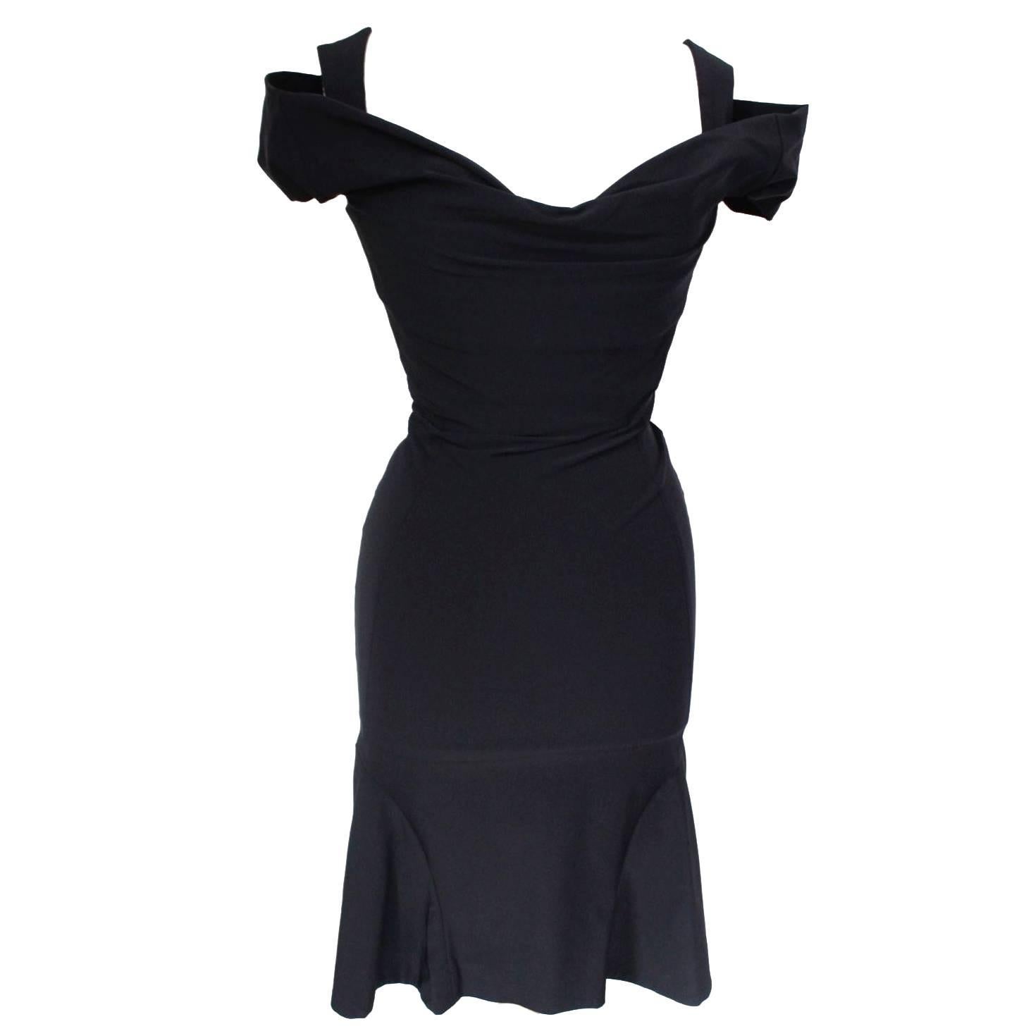 Vivienne Westwood Gold Label Black Corset Dress uk 10