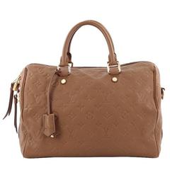 Louis Vuitton Speedy Bandouliere Bag Monogram Empreinte Leather 30