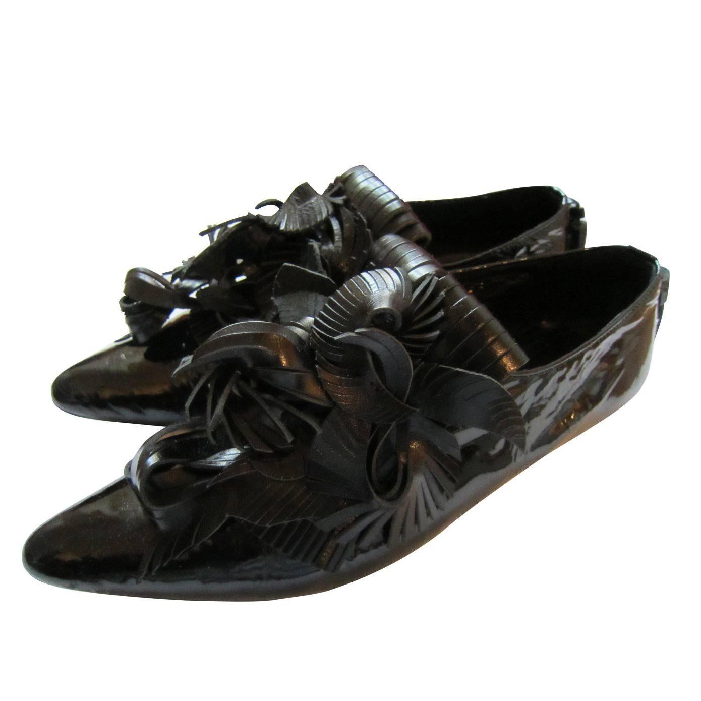 Issey Miyake Black Tassel Shoes With Box Avant Garde 