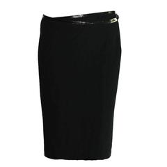 Gucci by Tom Ford Fall 1997 Black Wrap Skirt