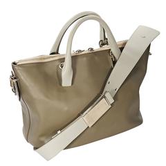 Green & Grey Chloe Baylee Leather Satchel