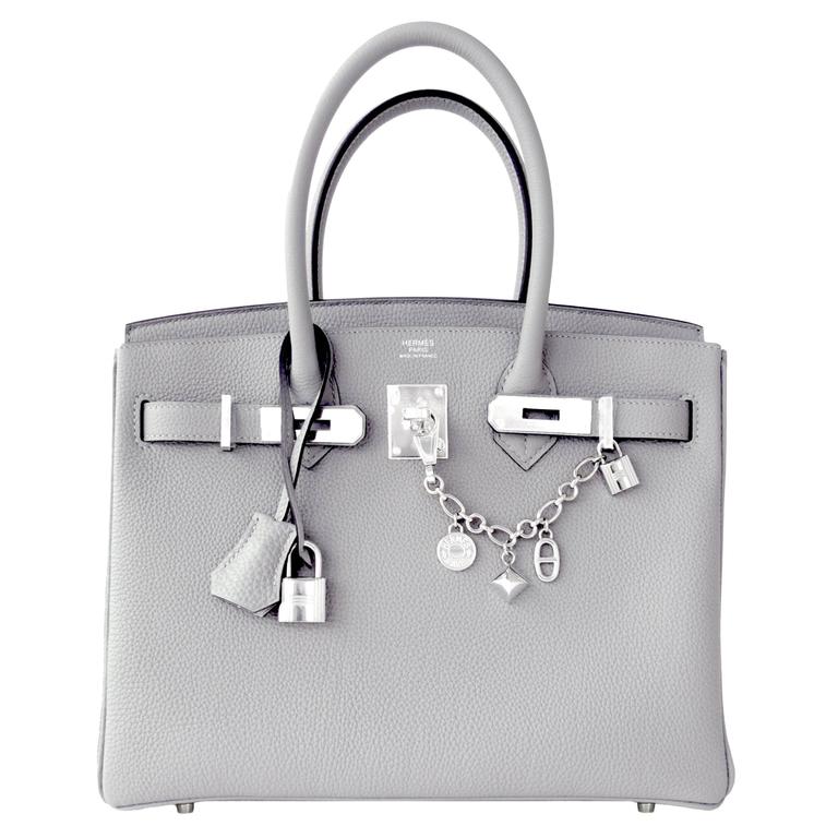 Hermès Togo Birkin 30 - Grey Handle Bags, Handbags - HER529851