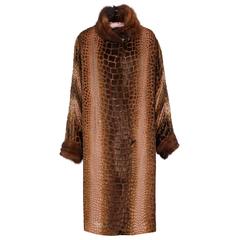 1920s Devore Velvet Flapper Coat With Mink Trim 11