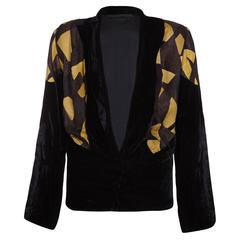 1930s Black Velvet and Lame Jacket 9