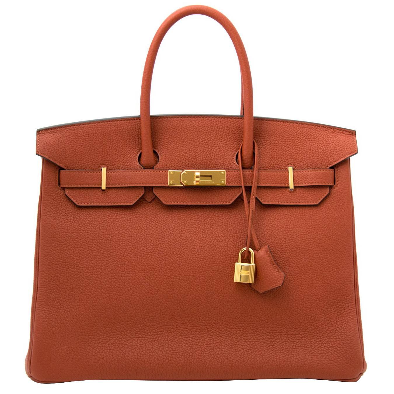 Brand New Hermes Birkin 35 Cuivre Togo GHW