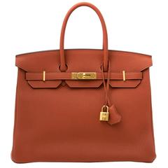 Brand New Hermes Birkin 35 Cuivre Togo GHW 11