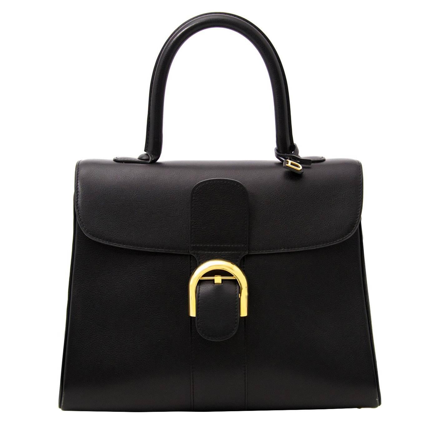 Delvaux Brillant MM Black Boxcalf GHW + STRAP
