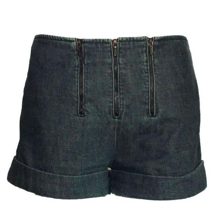 Chanel Denim Jeans Hot Pants Shorts