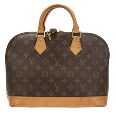 2000s Louis Vuitton Brown Classic Monogram Canvas Alma PM