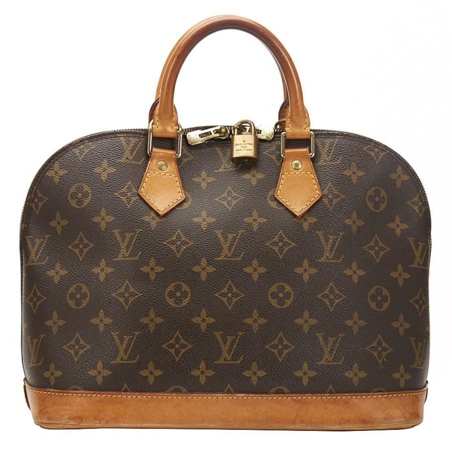 1990s Louis Vuitton Brown Classic Monogram Canvas Alma PM