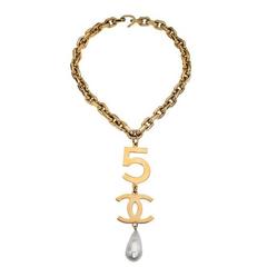 Chanel 5 CC Long Drop Necklace