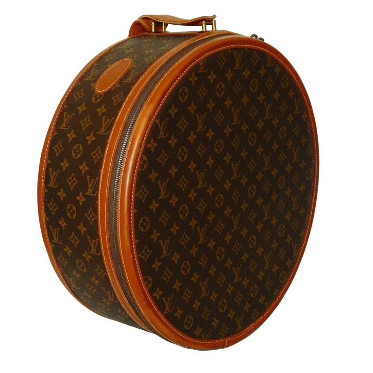 Rare Louis Vuitton Hat Box by The French Company Monogram Boite Chapeaux 1970s at 1stdibs