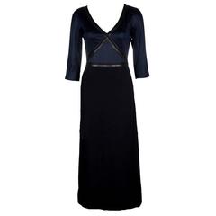 Timeless Hermes Silk & Leather Maxi Dress 10