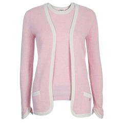 Beautiful Chanel Blush Cashmere Twin Set Ensemble Twinset