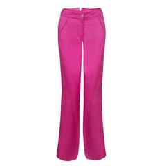 Chanel Fuchsia Silk Mix Pants Trousers